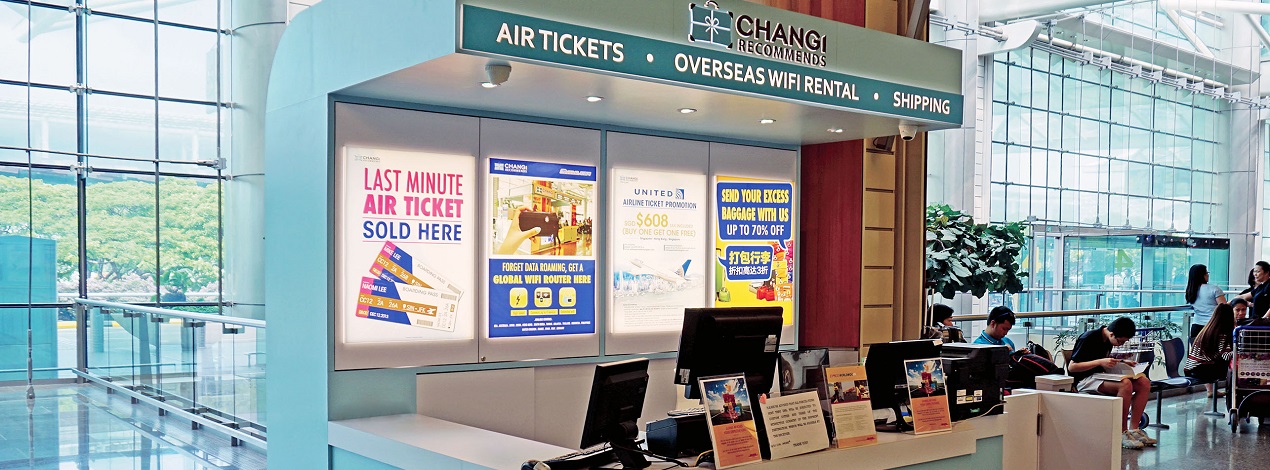 Changi Recommends Booth at Changi Airport Terminal 2 Departure Hall