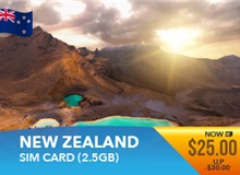 New Zealand Sim Card 2degrees 2.5GB