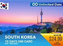 South Korea 10 Days Unlimited Data