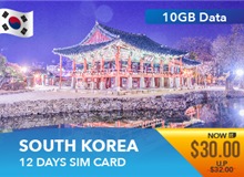 South Korea 12 Days Sim Card 10GB