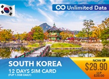 South Korea 12 Days Unlimited Data