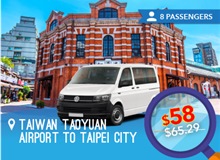 Taiwan Taoyuan International Airport To Taipei City (8 Seater)