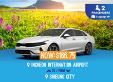 South Korea Single Trip - Incheon International Airport To Siheung OR Siheung To Incheon International Airport (2 Seater)