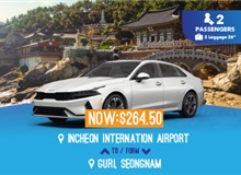 South Korea Single Trip - Incheon International Airport To Gyeonggi Province(2) OR Gyeonggi Province(2) To Incheon International Airport (2 Seater)