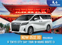 Japan - Tokyo Private Chartered Tour - 6 Seater (Route C)
