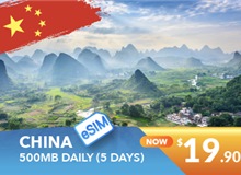 China, Hong Kong And Macau 5 Days E-sim Unlimited Data 500MB High Speed