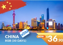 China, Hong Kong And Macau 30 Days E-sim Unlimited Data 8GB High Speed