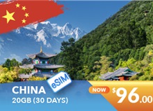 China, Hong Kong And Macau 30 Days E-sim Unlimited Data 20GB High Speed