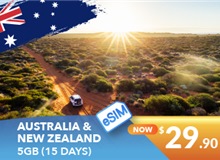 Australia And New Zealand 15 Days E-sim 5GB Data