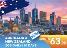 Australia And New Zealand 10 Days E-sim Unlimited Data 2GB High Speed