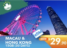 Macau And Hong Kong 30 Days E-sim Unlimited Data 15GB High Speed