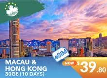 Macau And Hong Kong 10 Days E-sim Unlimited Data 30GB High Speed