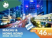 Macau And Hong Kong 30 Days E-sim Unlimited Data 30GB High Speed