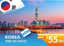 South Korea 30 Days E-sim Unlimited Data With 2GB High Speed