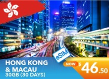 Hong Kong And Macau 30 Days E-sim Unlimited Data 30GB High Speed