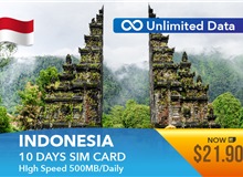 Indonesia 10 Days Unlimited Data Sim Card
