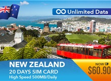 New Zealand 20 Days Unlimited Data Sim Card 500MB High Speed Daily