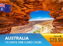 Australia 10 Days High Speed Data Sim Card 3GB