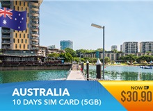 Australia 10 Days High Speed Data Sim Card 5GB