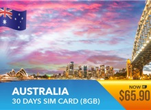 Australia 30 Days High Speed Data Sim Card 8GB