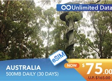 AUSTRALIA 30 DAYS E-SIM UNLIMITED DATA 500MB HIGH SPEED DAILY