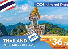 THAILAND 10 DAYS E-SIM UNLIMITED DATA 2GB HIGH SPEED DAILY