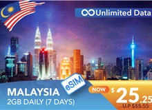 MALAYSIA 7 DAYS E-SIM UNLIMITED DATA 2GB HIGH SPEED DAILY