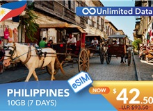 PHILIPPINES 7 DAYS E-SIM UNLIMITED DATA 10GB HIGH SPEED