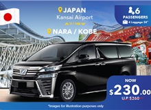 Japan Kansai Airport - Nara/ Kobe, One Way Transfer Non-peak (7 Seater)