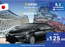 Japan Kansai Airport - Osaka City, One Way Transfer Non-peak (5 Seater)