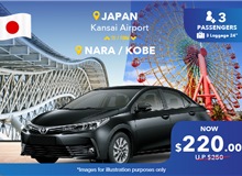 Japan Kansai Airport - Nara/ Kobe, One Way Transfer Non-peak (5 Seater)
