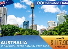 Australia 30 Days High Speed Data Sim Card 20GB