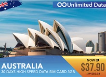 Australia 30 Days High Speed Data Sim Card 3GB