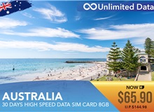 Australia 30 Days High Speed Data Sim Card 8GB