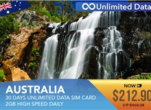 Australia 30 Days Unlimited Data Sim Card 2GB High Speed Daily