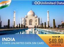 India 3 Days Unlimited Data Sim Card