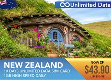 New Zealand 10 Days Unlimited Data Sim Card 1GB High Speed Daily