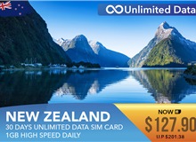New Zealand 30 Days Unlimited Data Sim Card 1GB High Speed Daily