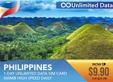 Philippines 1 Day Unlimited Data Sim Card 500MB High Speed Daily