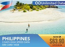Philippines 3 Days High Speed Data Sim Card 10GB