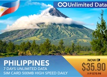Philippines 7 Days Unlimited Data Sim Card 500MB High Speed Daily