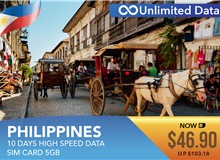 Philippines 10 Days High Speed Data Sim Card 5GB