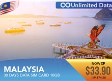 Malaysia 30 Days Data Sim Card 10GB