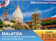 Malaysia 30 Days Unlimited Data Sim Card 3GB High Speed Daily