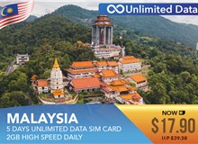 Malaysia 5 Days Unlimited Data Sim Card 2GB High Speed Daily