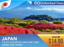 Japan 5 Days Unlimited Data Sim Card 500MB High Speed