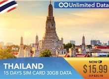 15 Days Thailand Sim Card 30GB Data