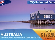 Australia 30 Days High Speed Data Sim Card 30GB