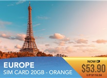 Europe Sim Card 20GB Orange