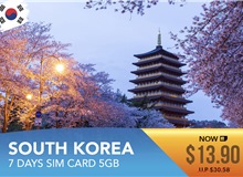 South Korea 7 Days Sim Card 5GB
